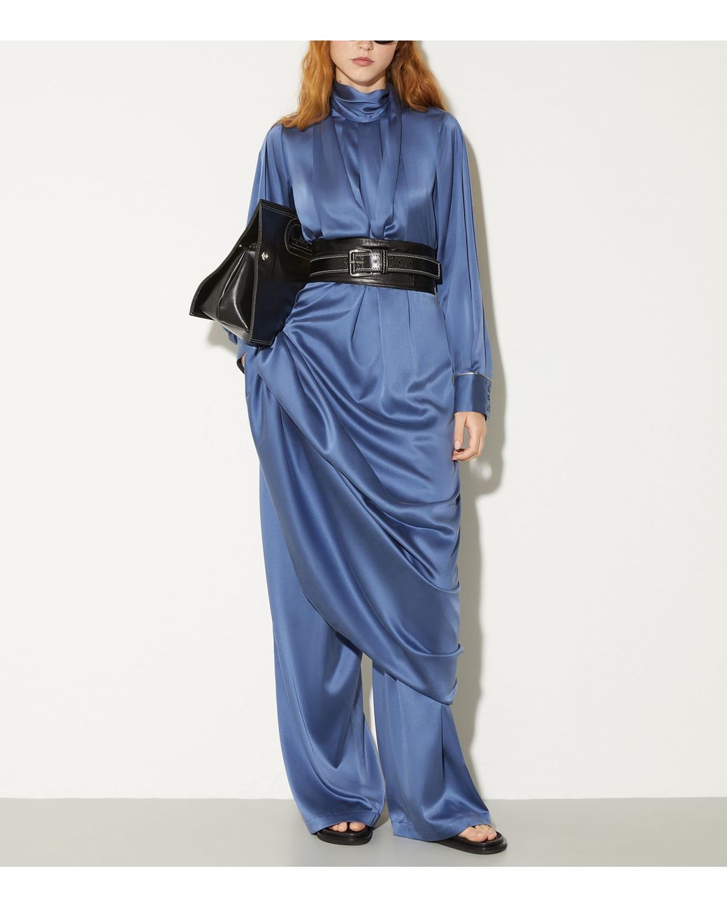 MAX&Co. Blue Stretch-Silk Trousers
