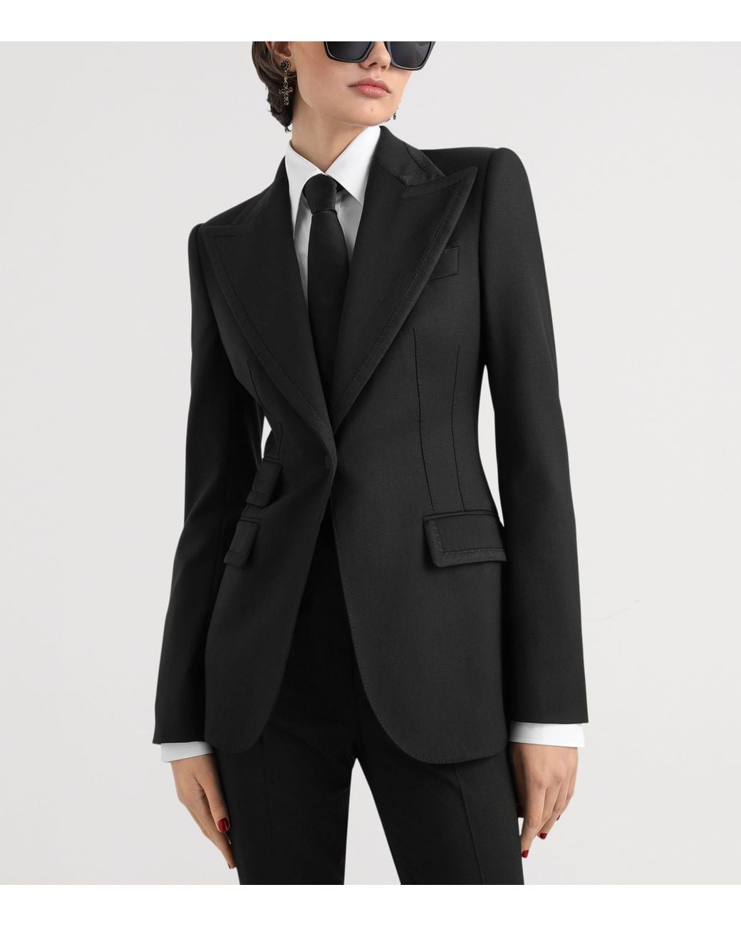 Dolce & Gabbana Black Virgin Wool-Blend Blazer