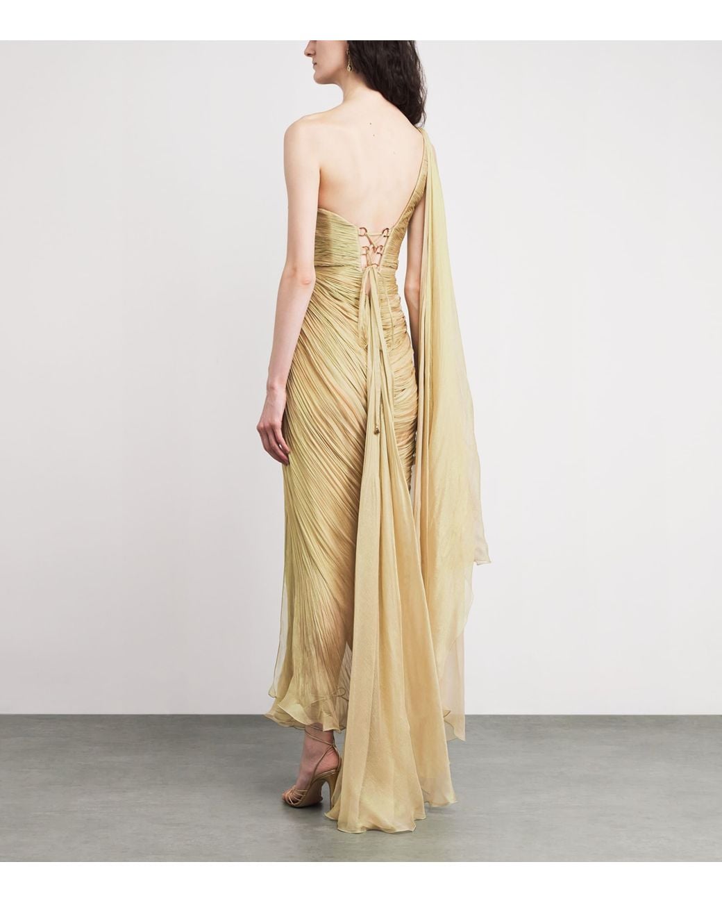 Maria Lucia Hohan Tulle Asymmetric Florencia Gown in Metallic | Lyst