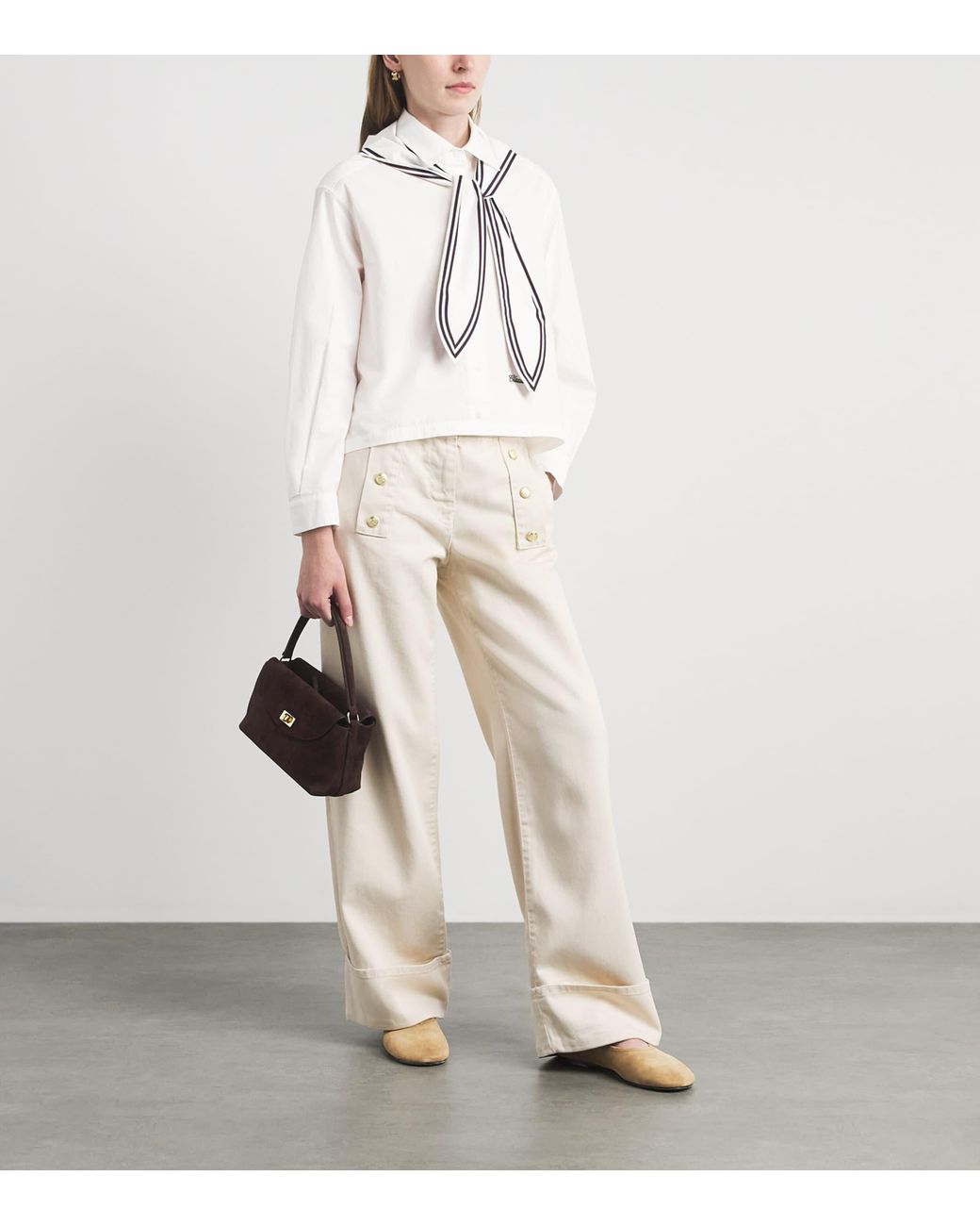 Claudie Pierlot White Cotton Sailor Shirt
