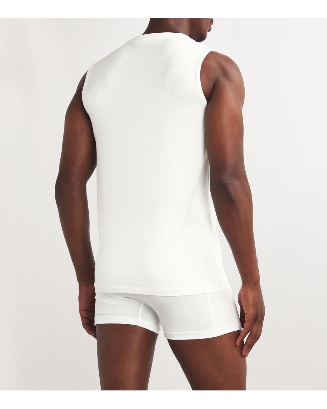 Falke White Cotton-Blend Daily Comfort Muscle Shirt for men