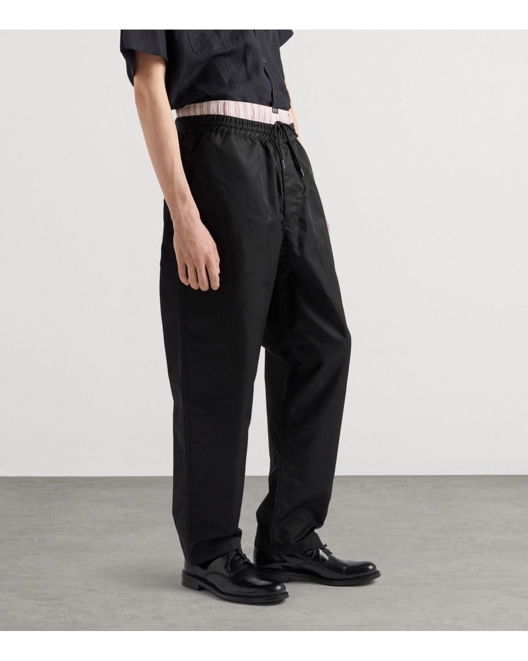 Prada Black Re-Nylon Trousers for men