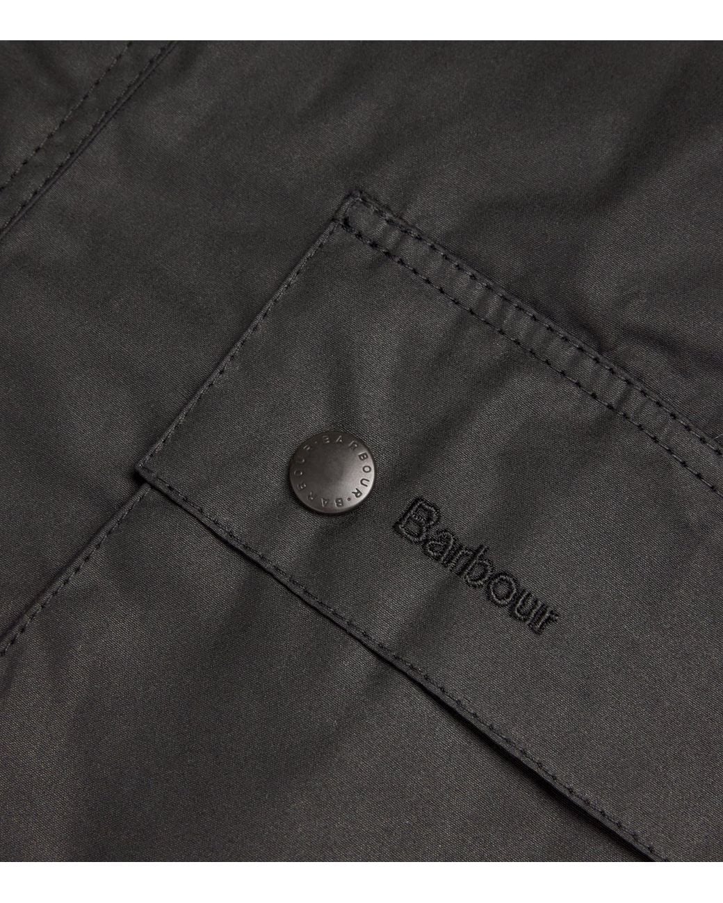 Barbour Black Waxed Ashby Jacket for men