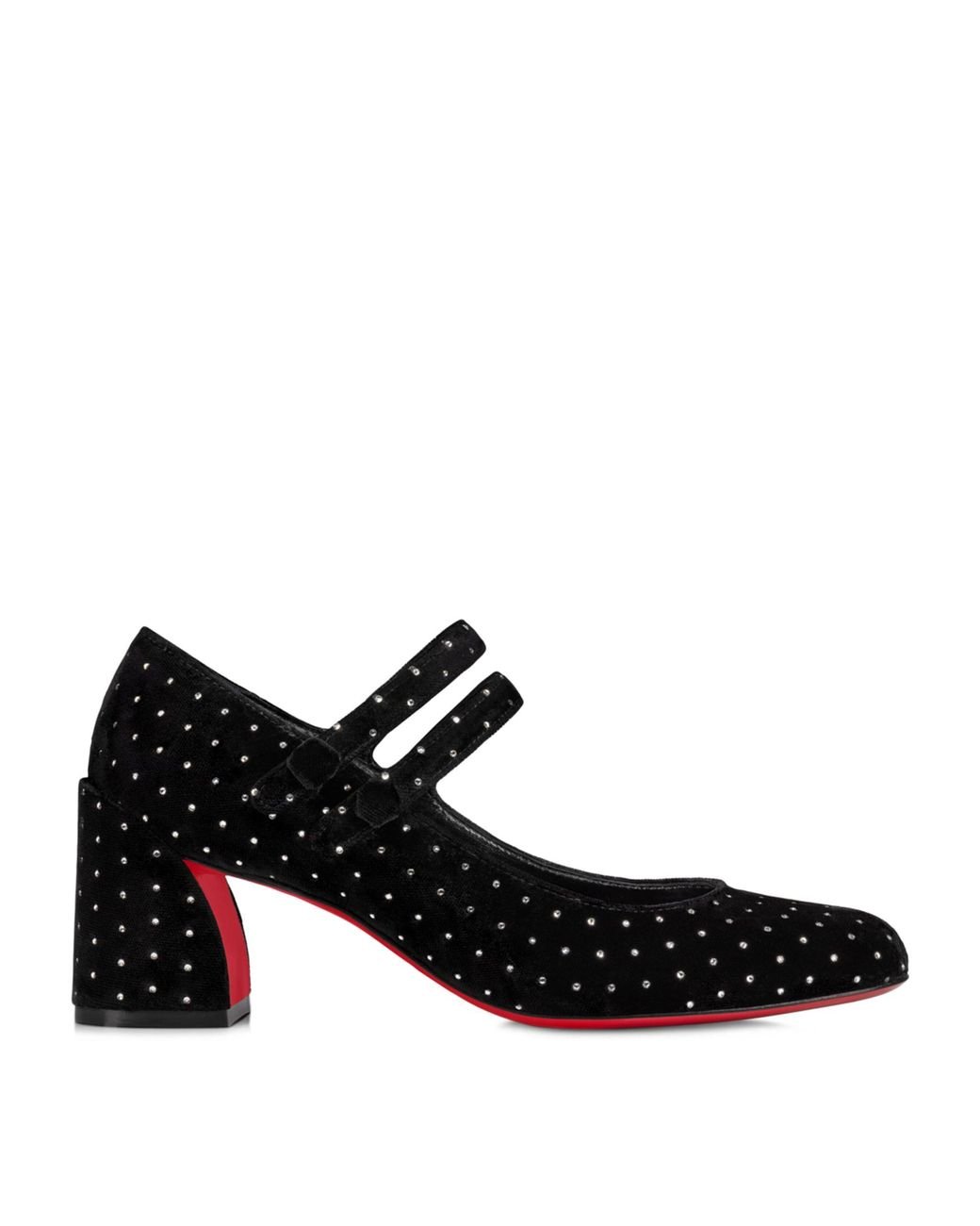 サンダル・ミュール Christian Louboutin Mary Jane Janispikes Black Janispikes - 55 mm Mary Janes - Patent leather - Black