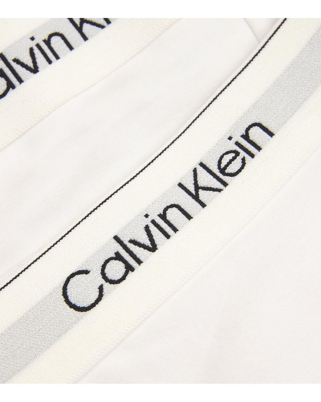 Calvin Klein White Cotton Stretch Relaxed Icon Trunks for men