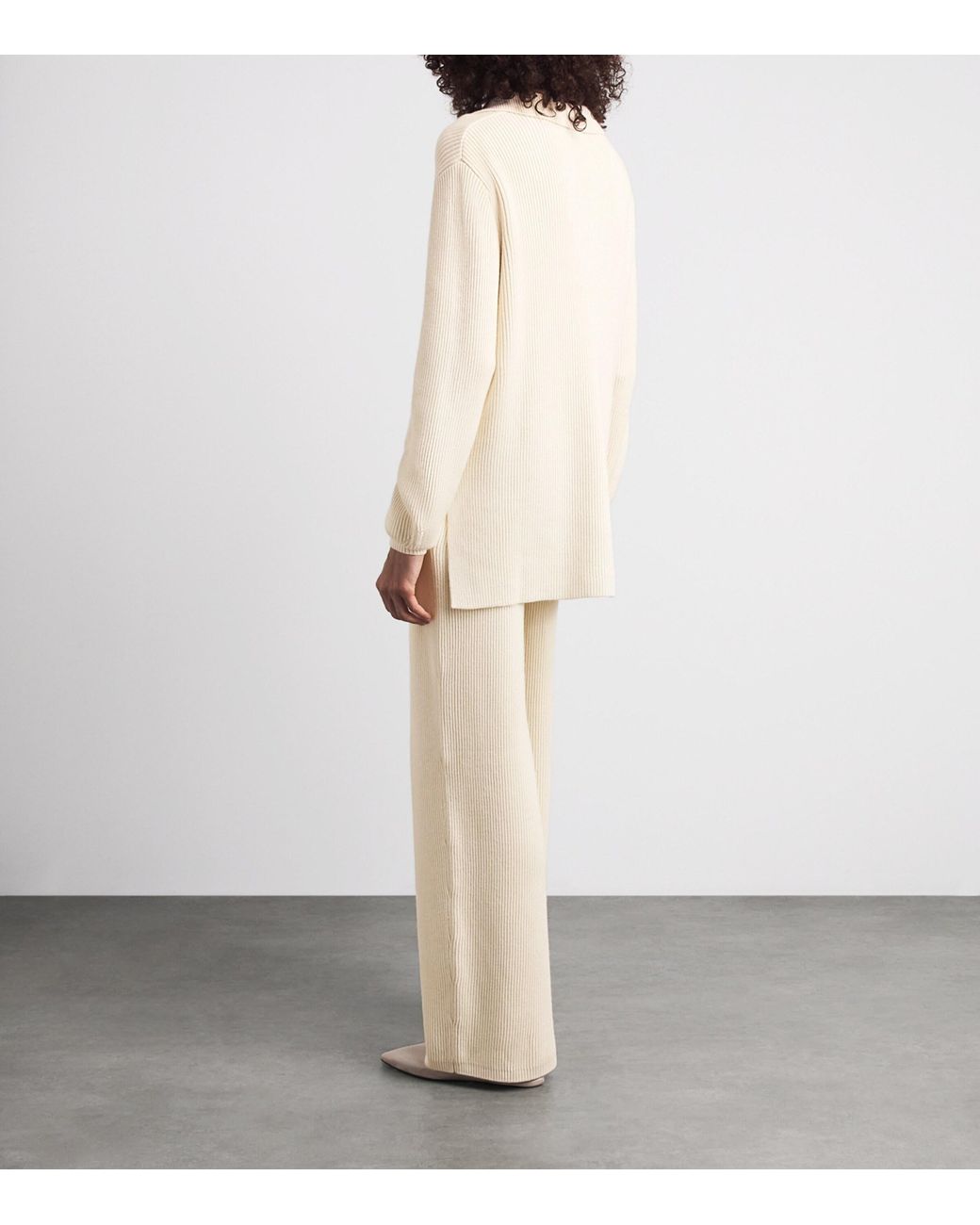Olivia Von Halle White Silk-Cashmere-Blend Hutton Pyjama Set