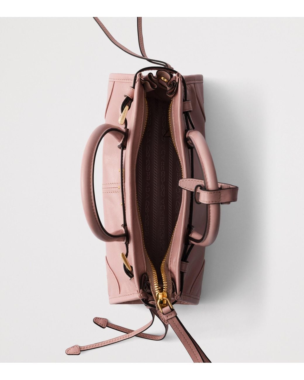 Prada Pink Mini Leather Bonnie Top-Handle Bag