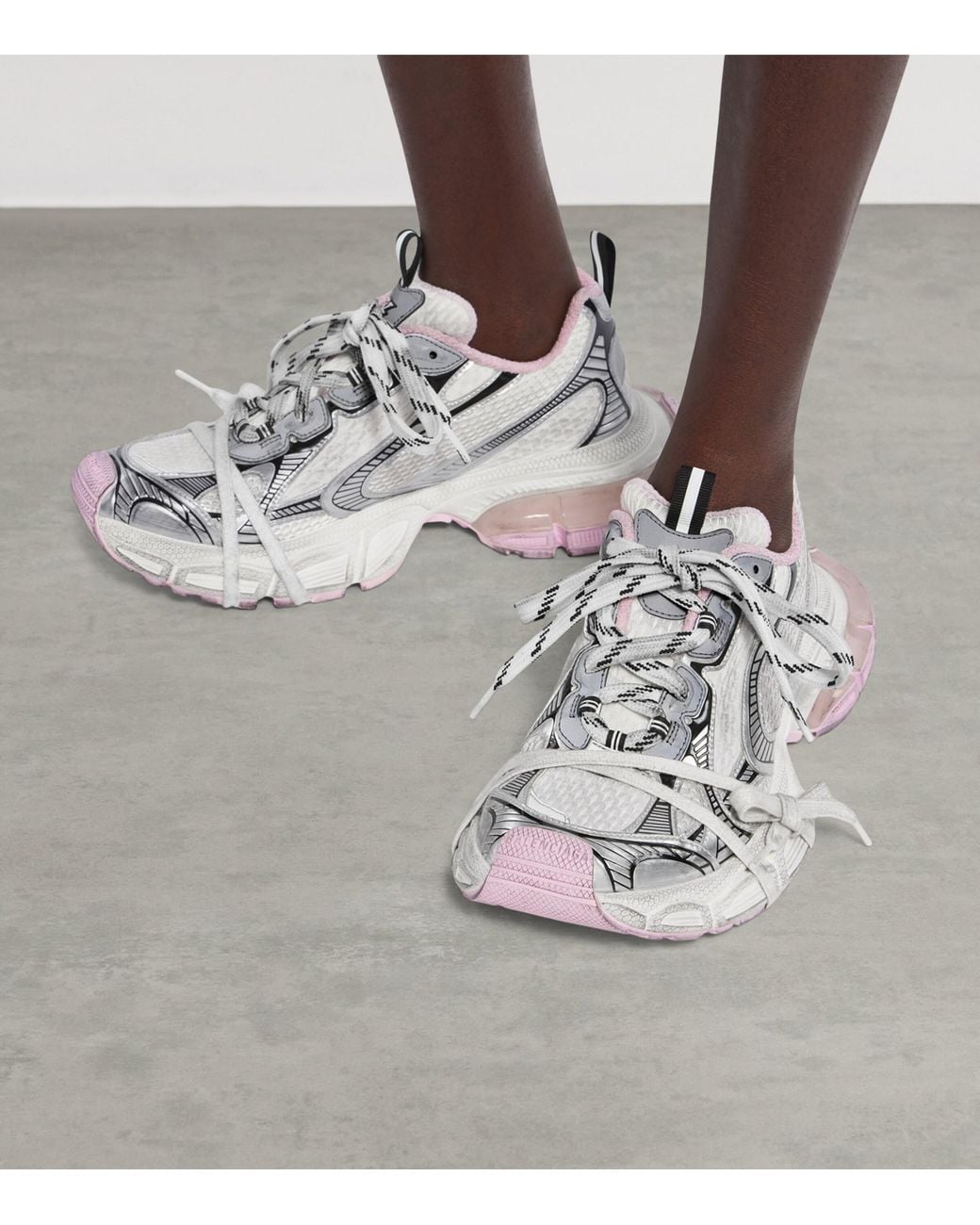 Balenciaga White 3Xl Laceup Gel Clearsole Sneakers