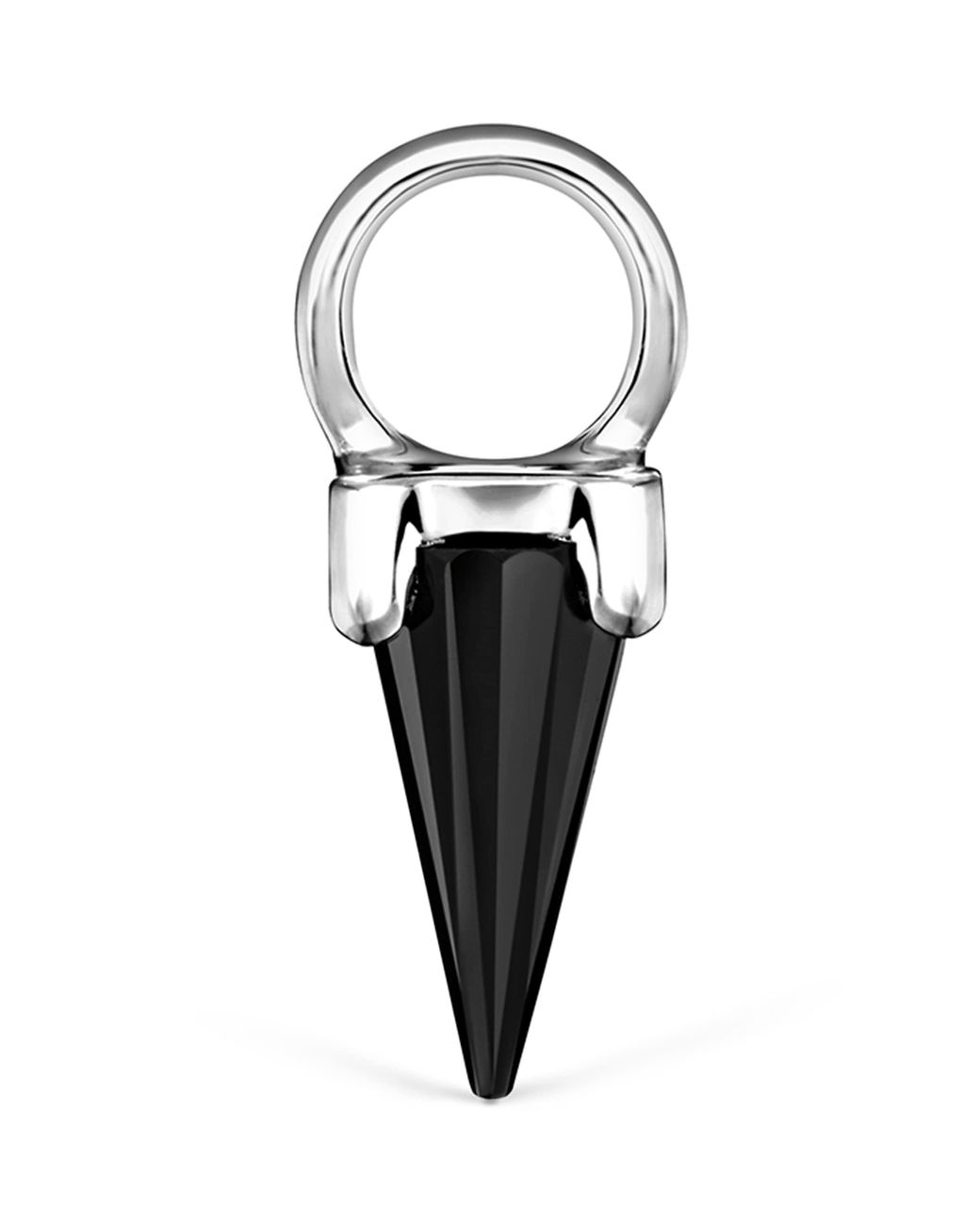 Maria Tash Black Moissanite Spike Charm