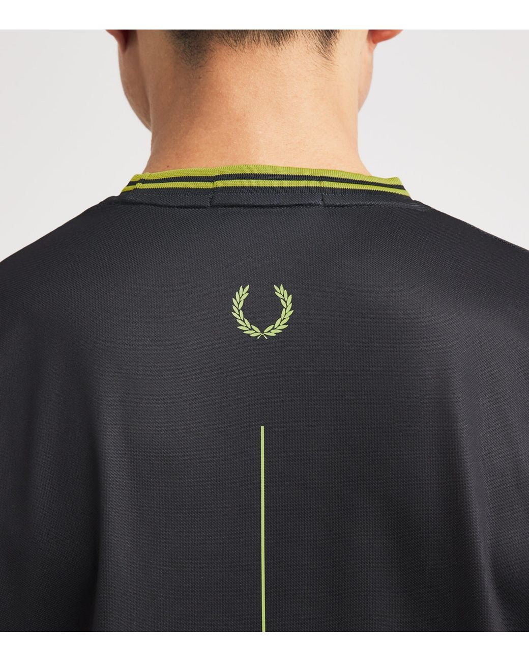 Fred Perry Green Tennis Print Anchor T-Shirt for men