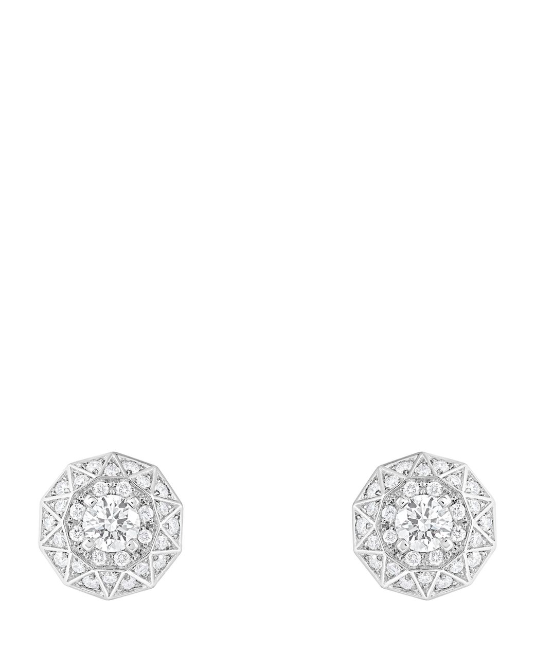 Boucheron White And Diamond Etoile De Paris Stud Earrings