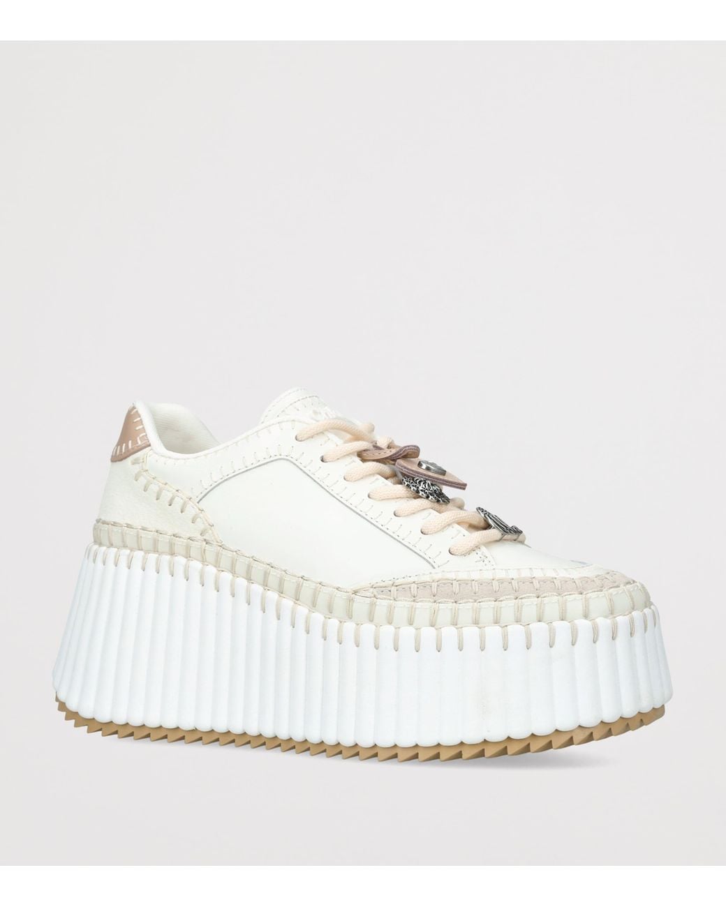Chloé White Charm Nama Runner Sneakers