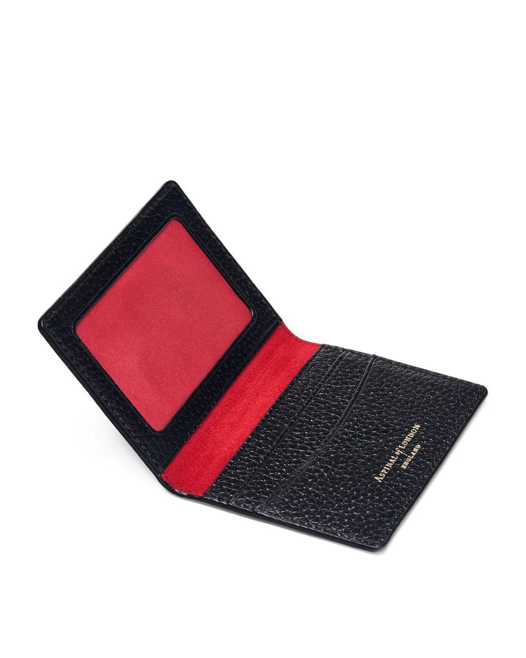 Aspinal Black Leather Travel Card Holder