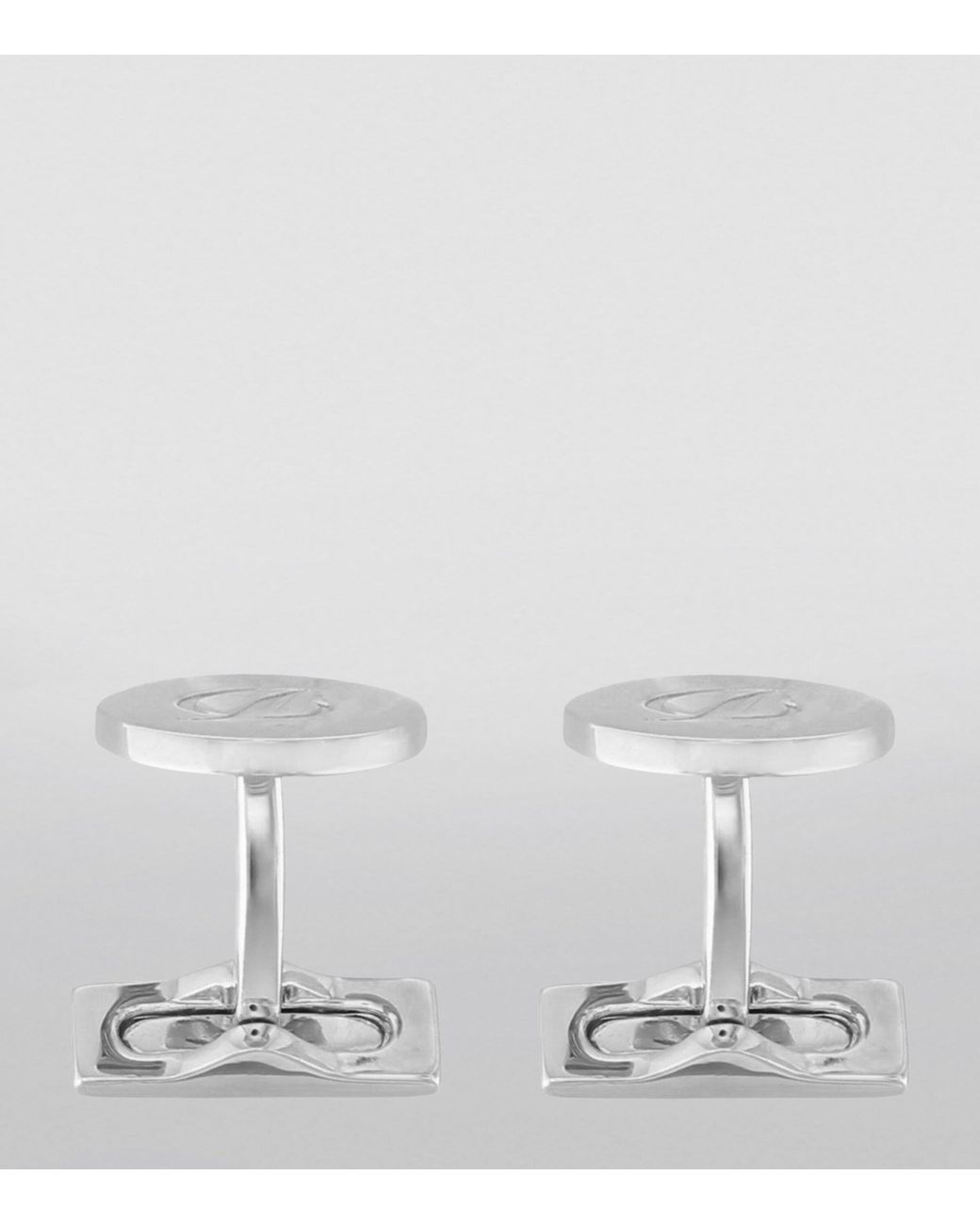 S T Dupont Metallic Iconic Monogram Cufflinks for men