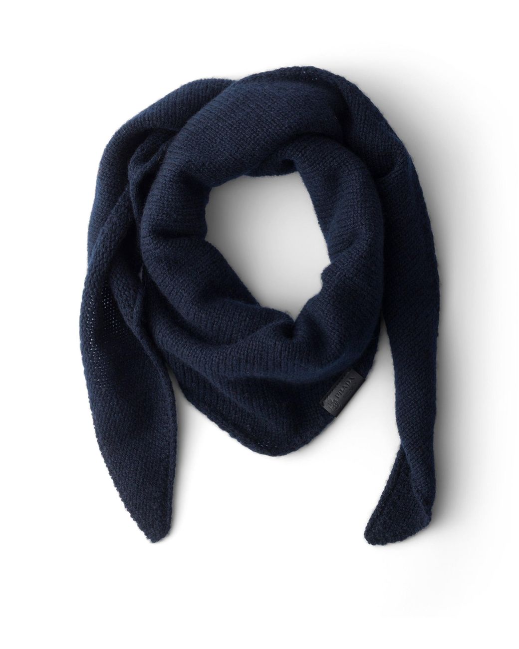 Prada Blue Cashmere Triangular Shawl