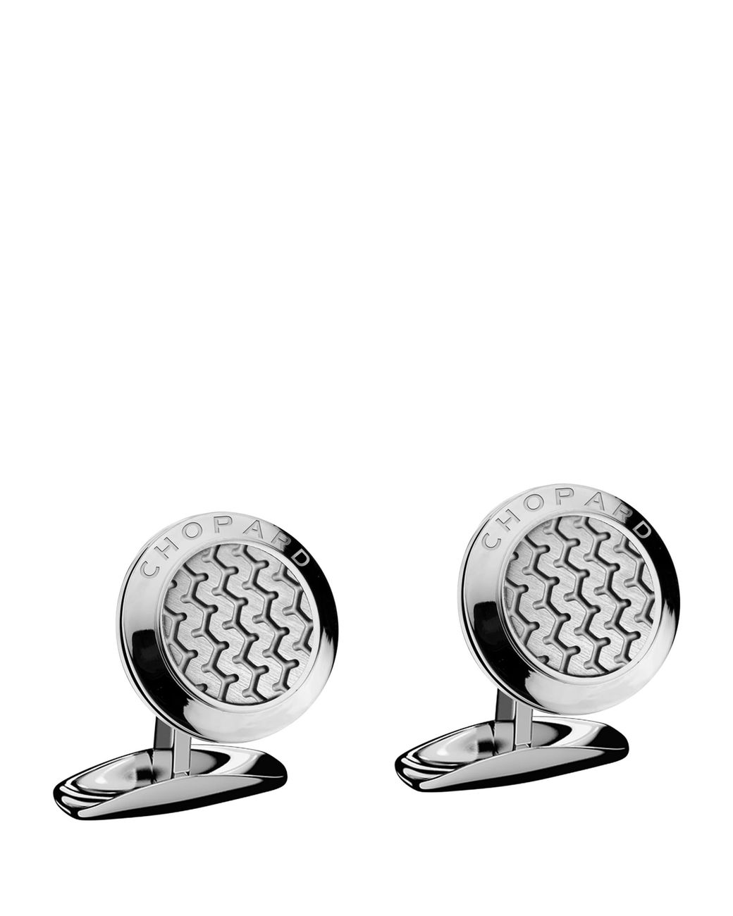 Chopard White Classic Racing Cufflinks for men