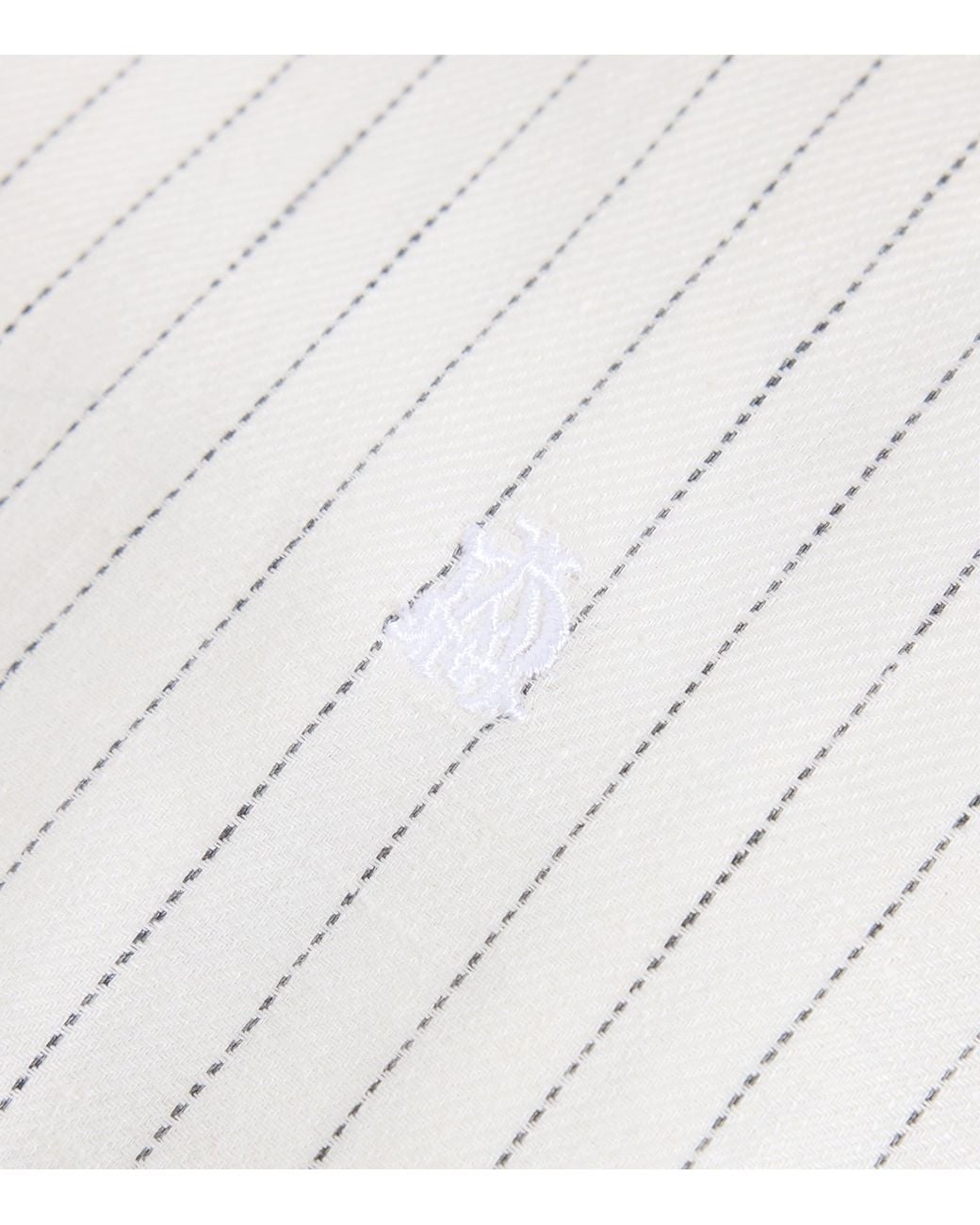Dunhill White Linen Pinstripe Belted Blazer for men