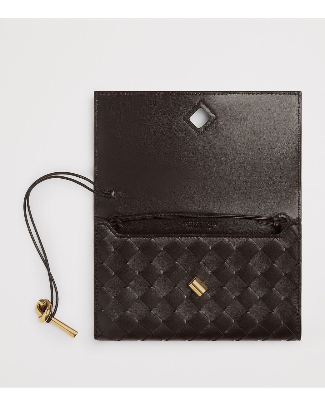 Bottega Veneta Black Leather Andiamo Shoulder Bag