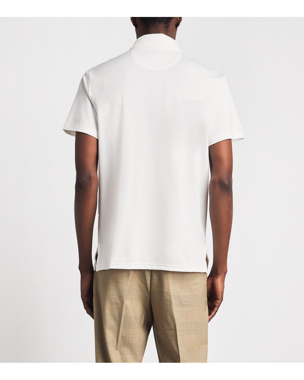 Ralph Lauren White Stretch Piqué Tailored-Fit Polo Shirt for men