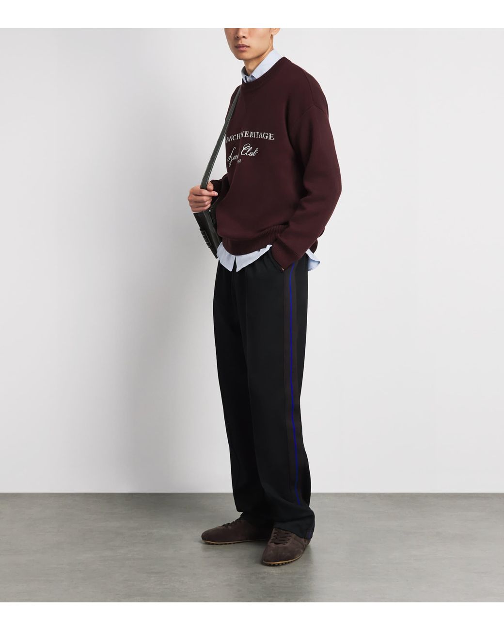 Lacoste Brown Tennis Heritage Sweater for men