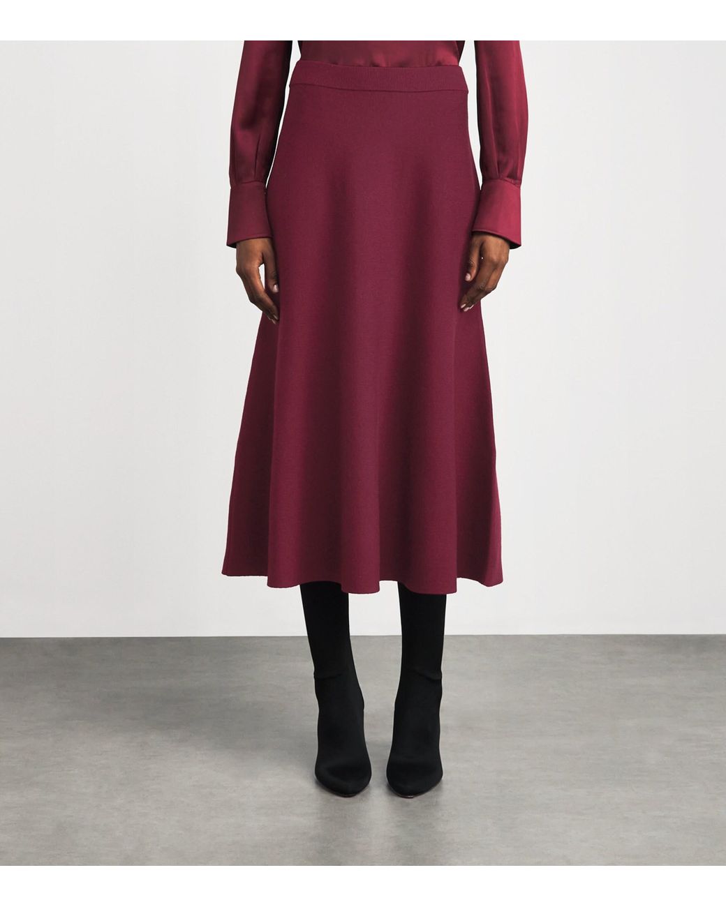 Jonathan Simkhai Purple Wool Cassie Midi Skirt