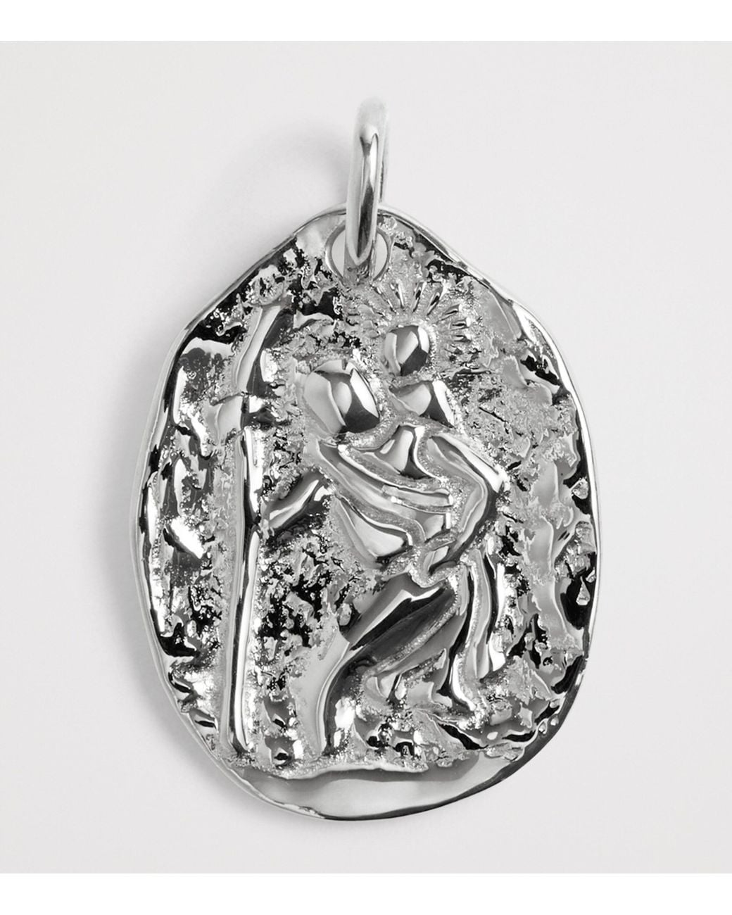 Monica Vinader Metallic Sterling Talisman St Christopher Pendant
