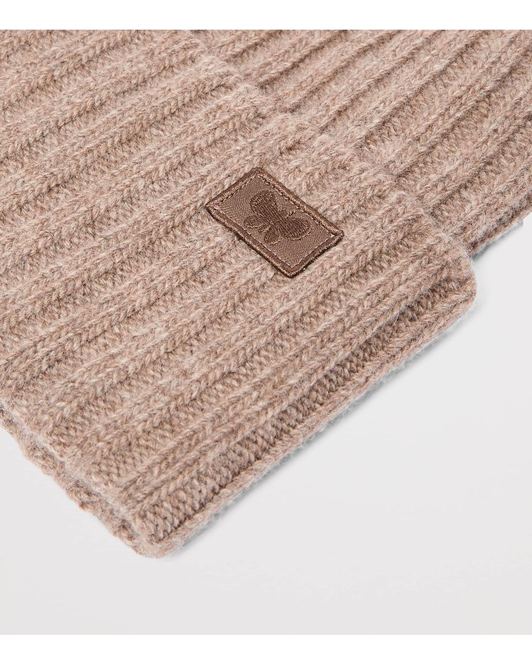 Weekend by Maxmara Natural Virgin Wool Logo Beanie