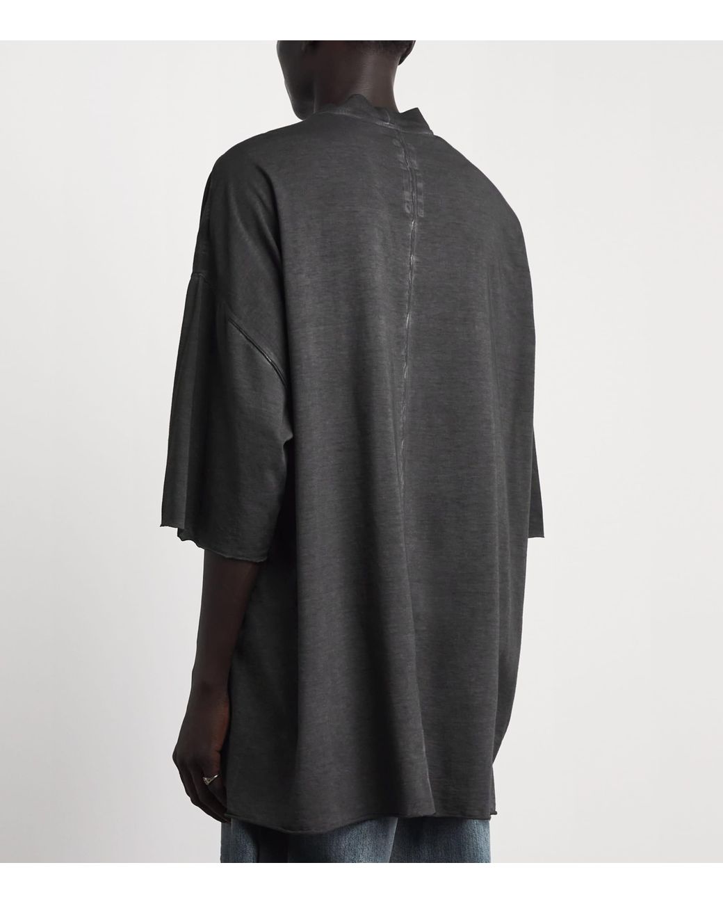 Rick Owens Black Cotton Tommy T-Shirt for men