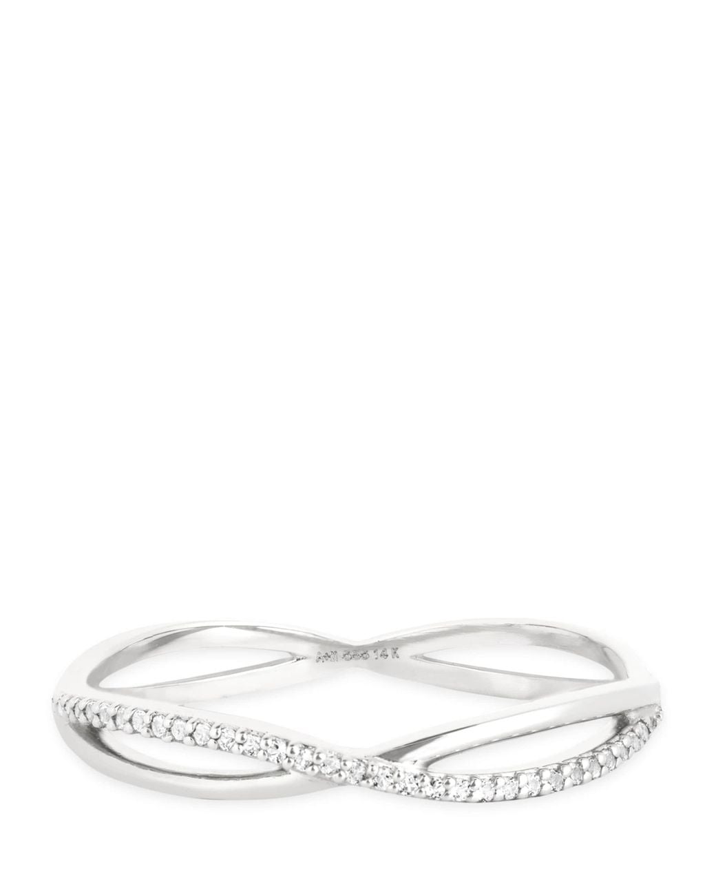 Astrid & Miyu White And Topaz Infinite Pavé Ring