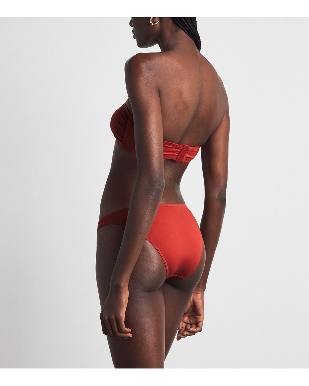 Eres Red Show Bandeau Bikini Top