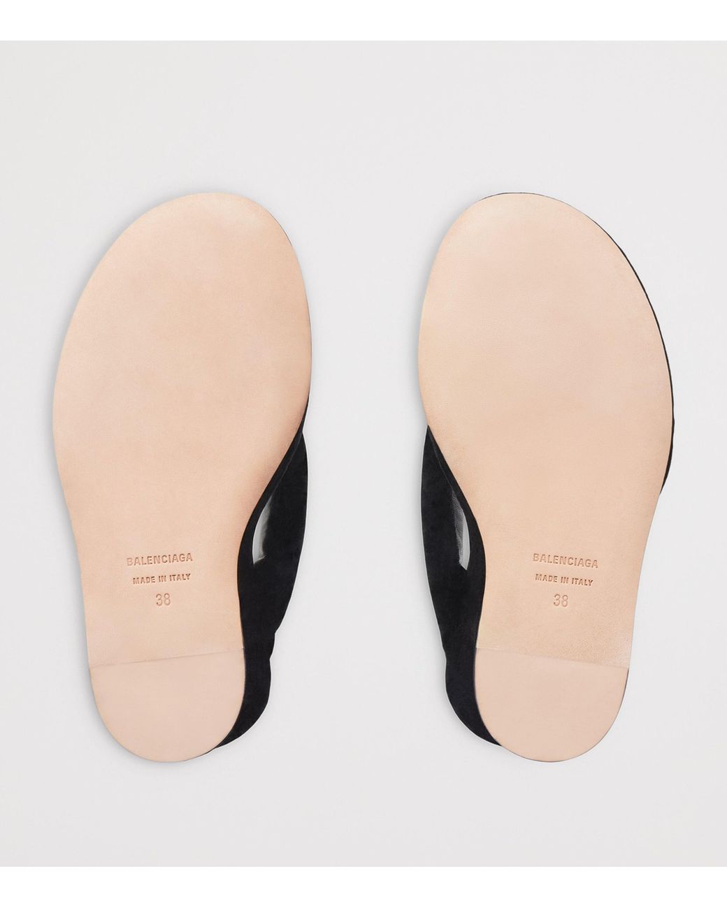 Balenciaga Black Velvet Gaeta Thong Wedge Sandals 90
