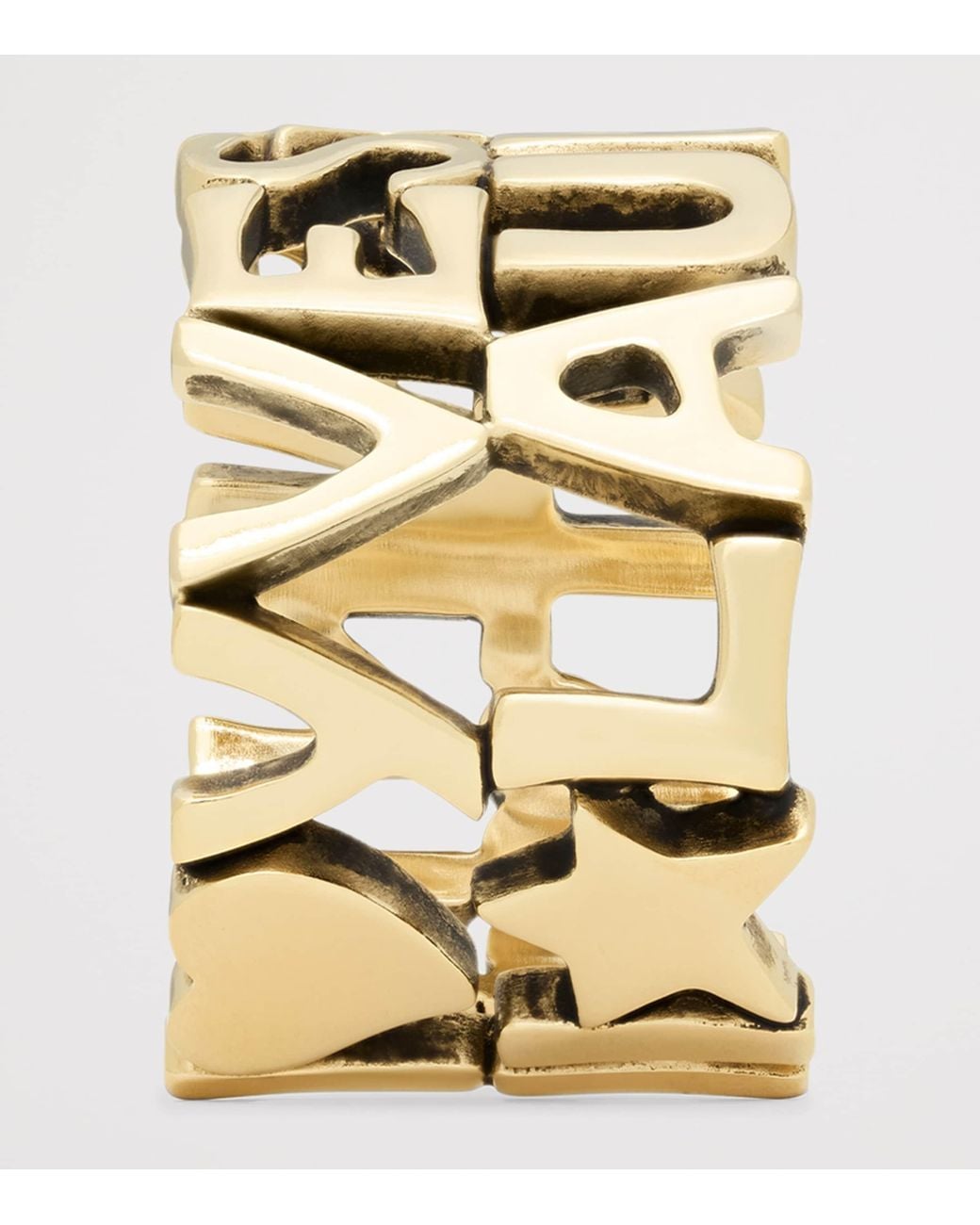 Saint Laurent Metallic Yves Open Cuff for men