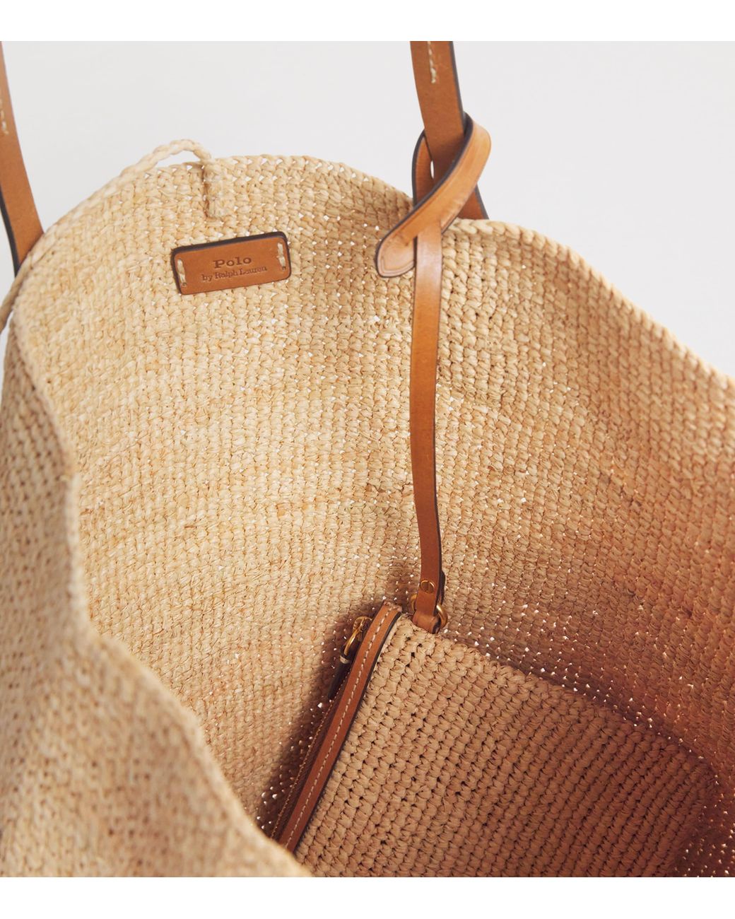 Polo Ralph Lauren Natural Large Raffia Big Pony Tote Bag