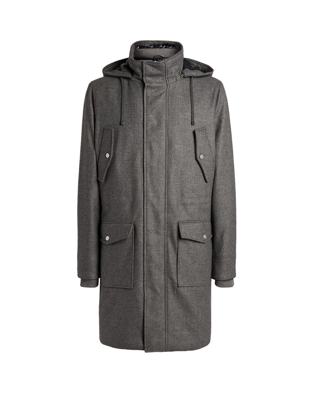 Eleventy Wool Storm System Parka in Gray for Men - Lyst