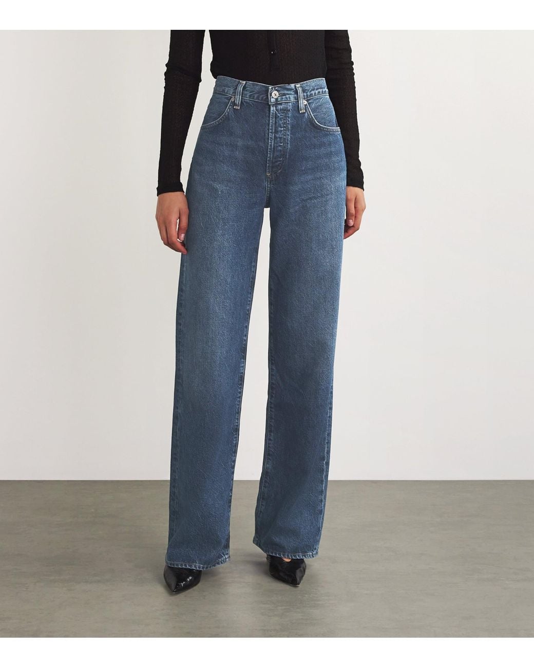 Citizens of Humanity Blue Annina Wide-Leg Jeans