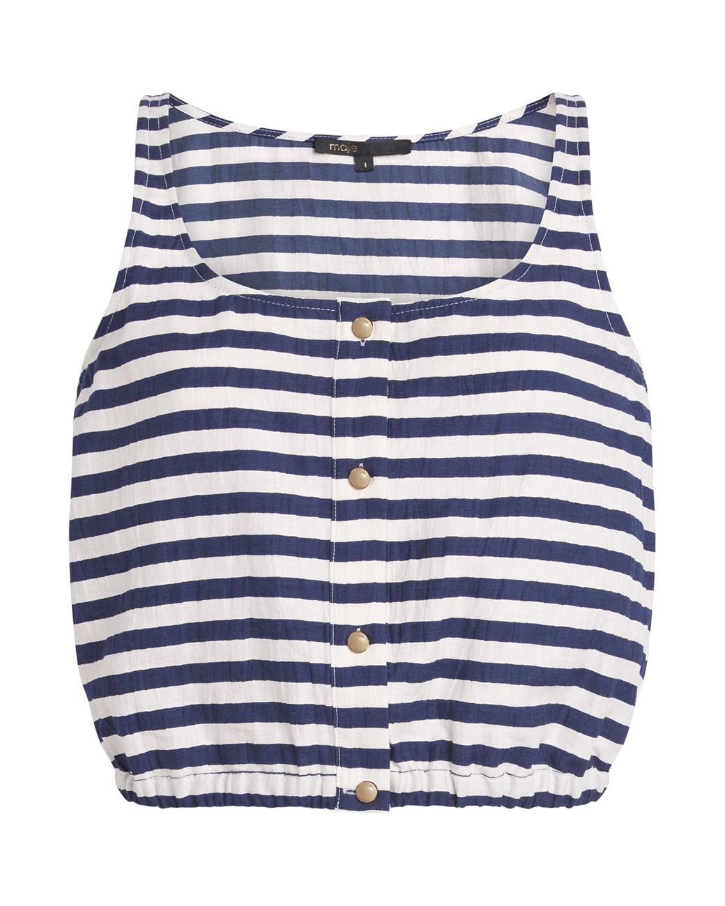 Maje Blue Breton Stripe Tank Top