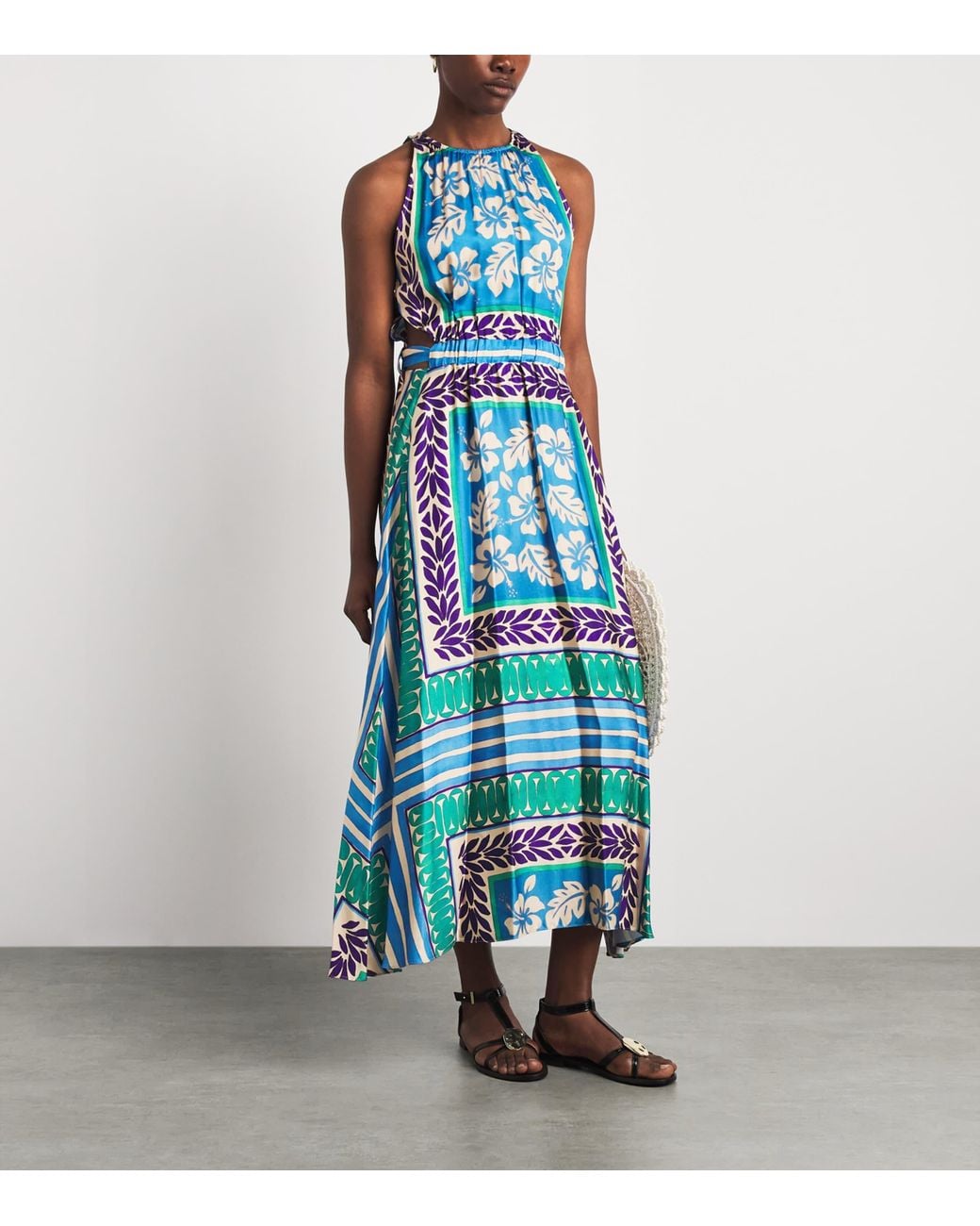 Sandro Blue Floral Maxi Dress