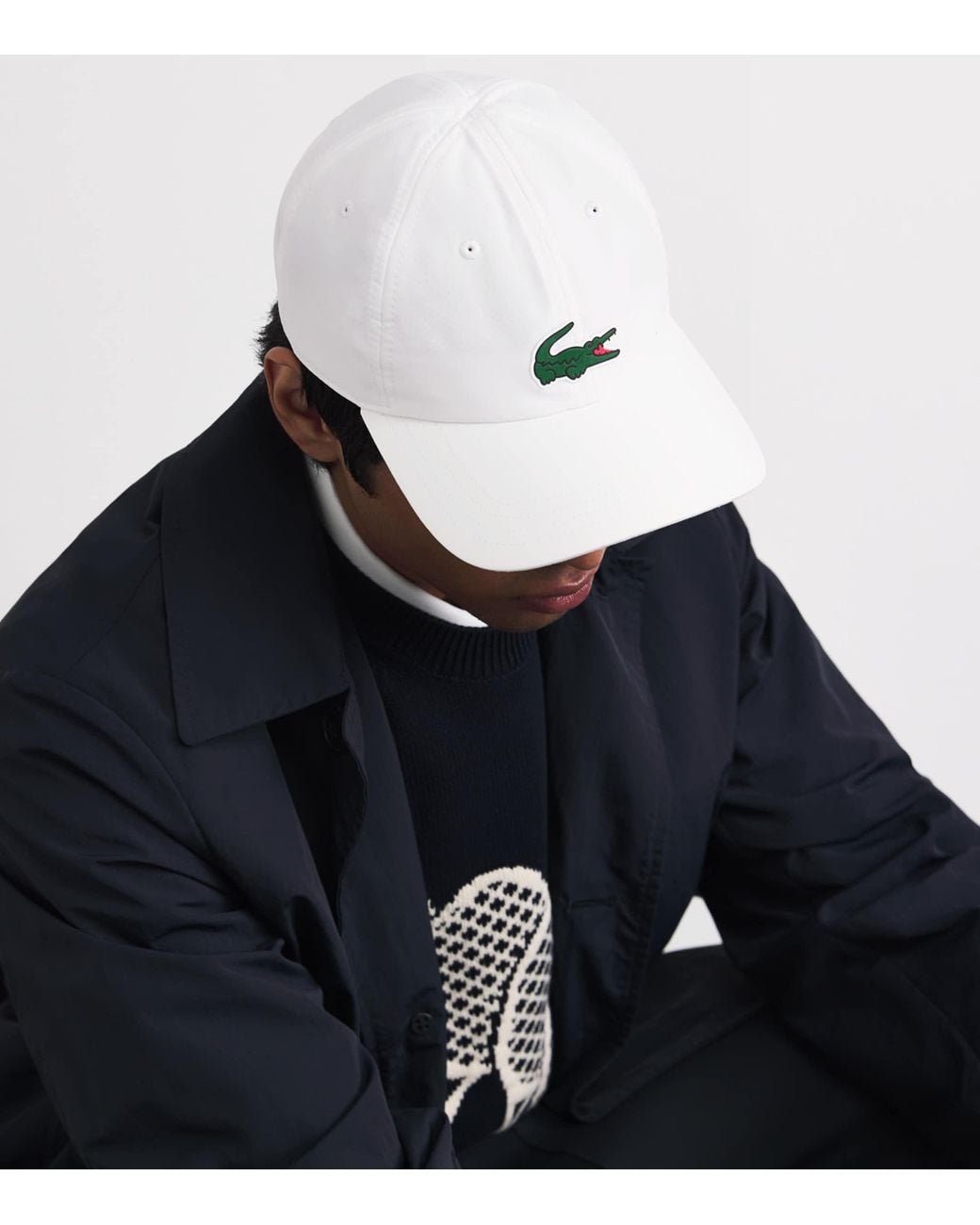 Lacoste White X Novak Djokovic Logo Cap for men