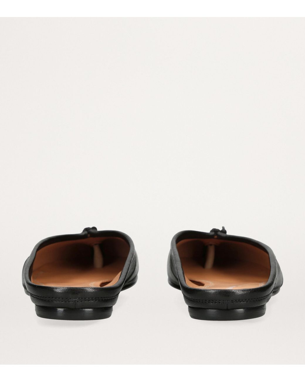 Maison Margiela Black Leather Tabi Ballerina Ballet Flats