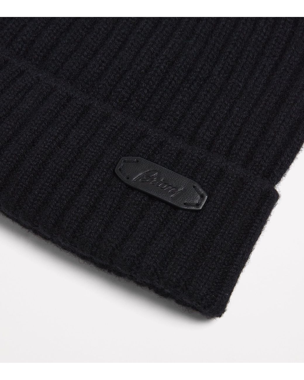 Brioni Black Cashmere Beanie for men