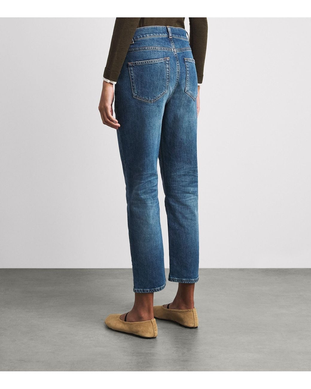 ME+EM Blue Cropped Skinny Jeans