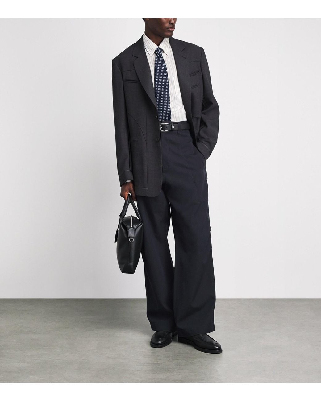 Paul Smith Blue Wool Ripstop Fatigue Trousers for men