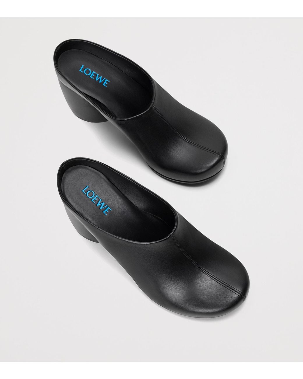 Loewe Black Lambskin Oval Mules 70