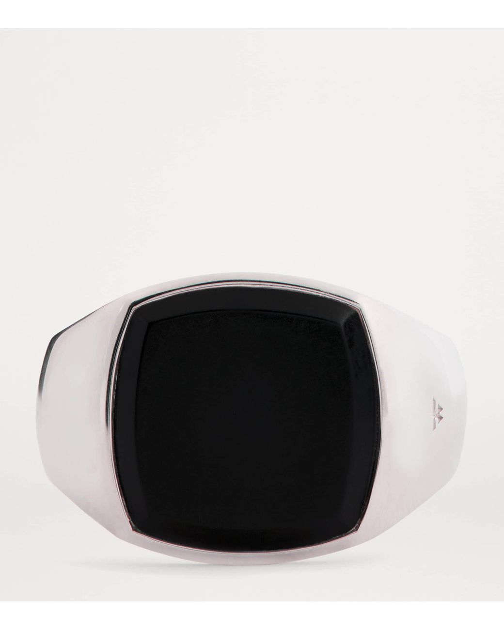 Tom Wood Metallic Polished Onyx Kay Signet Ring for men