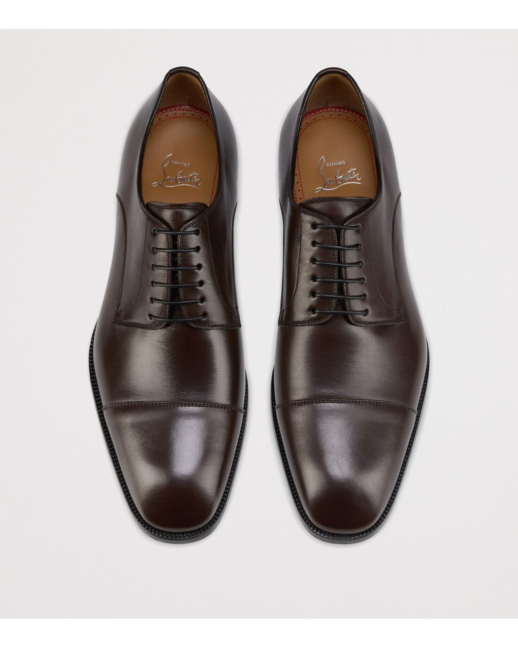 Christian Louboutin Brown Top 5 Leather Derby Shoes for men