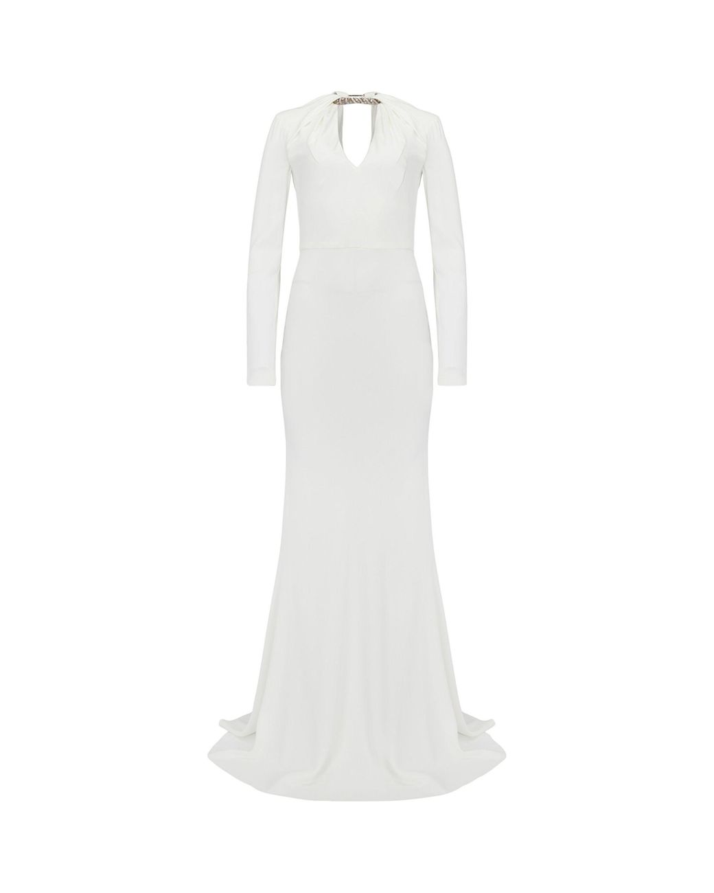 chinese dress ladies Alexander McQueen - Brand New White Long Sleeve Button Up Dress main image 1
