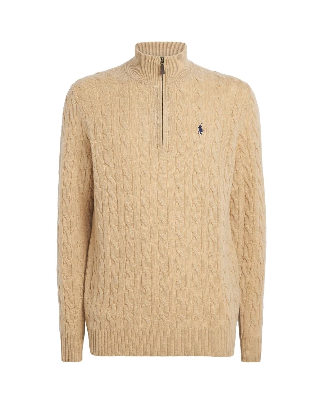 Polo Ralph Lauren Natural Wool-Cashmere Quarter-Zip Sweater for men