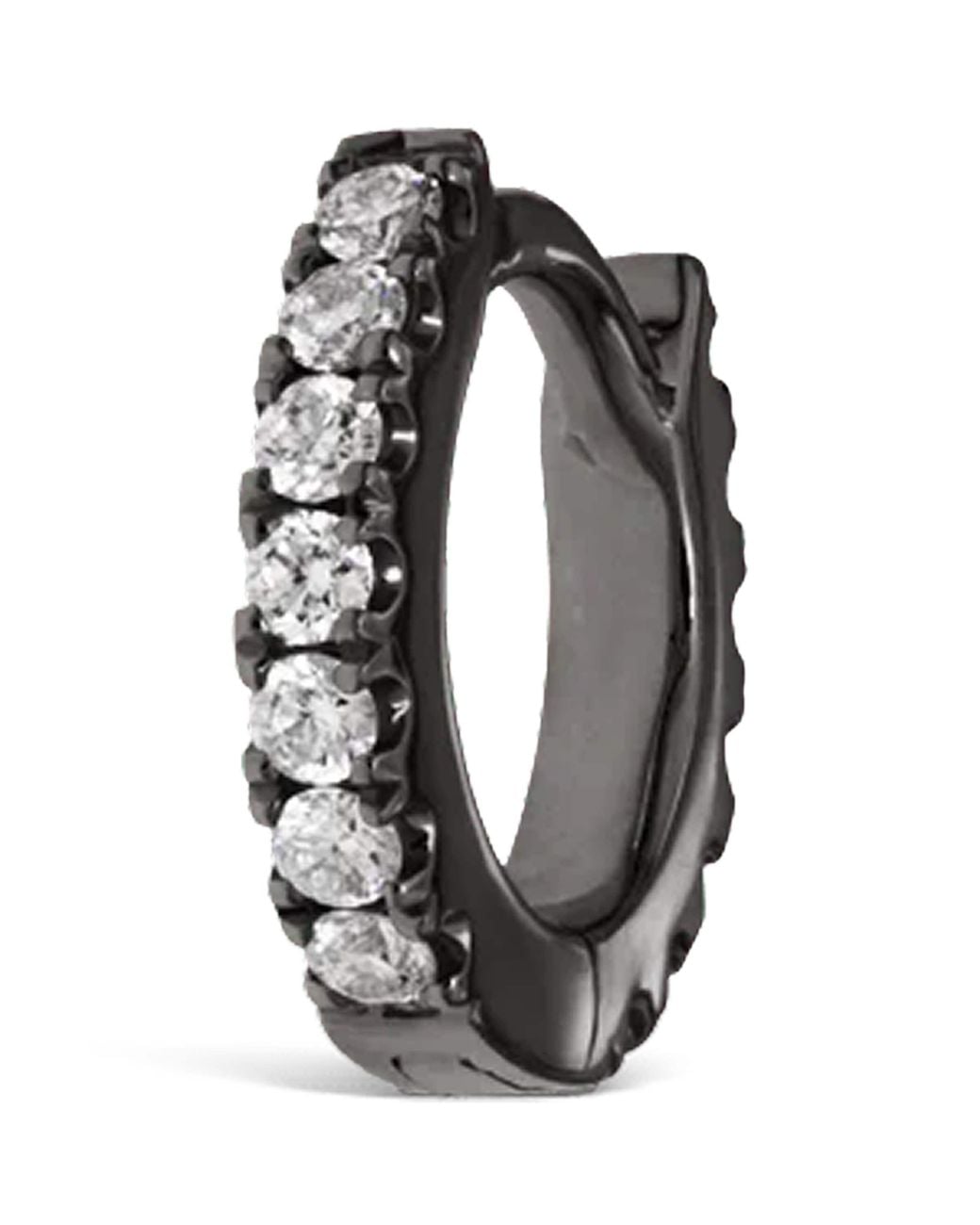Maria Tash Black Diamond Eternity Single Hoop Earring