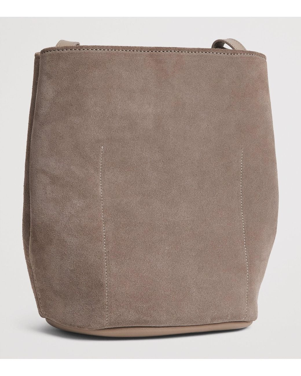 Harrods Brown X Tusting Medium Suede H Cross-Body Bag