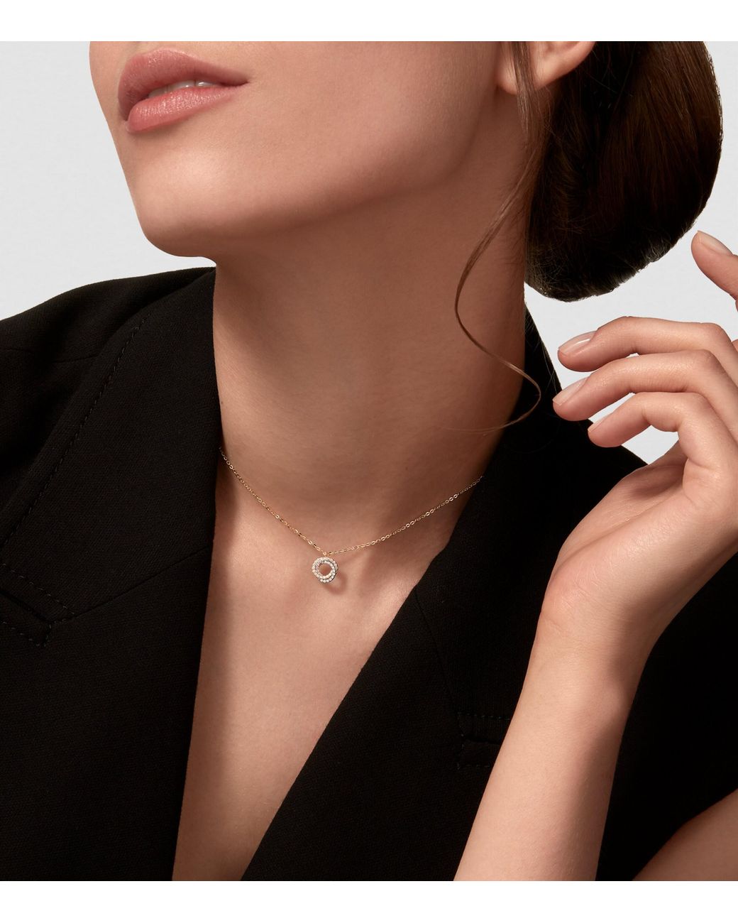 Cartier Metallic Mixed And Diamond Trinity Necklace